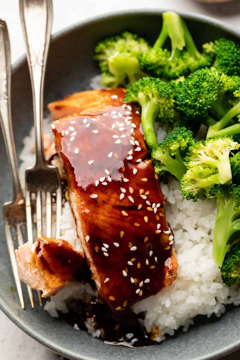Teriyaki Salmon with Rice