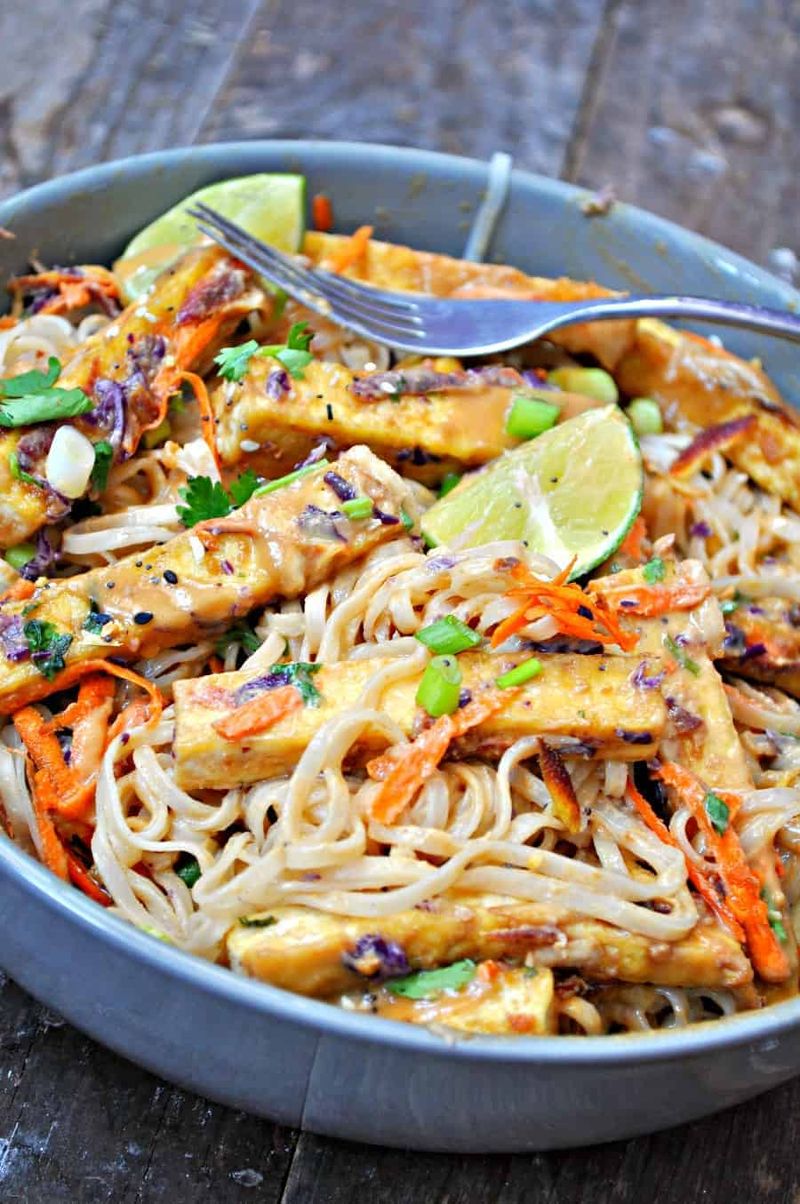 Tofu Peanut Noodle Salad