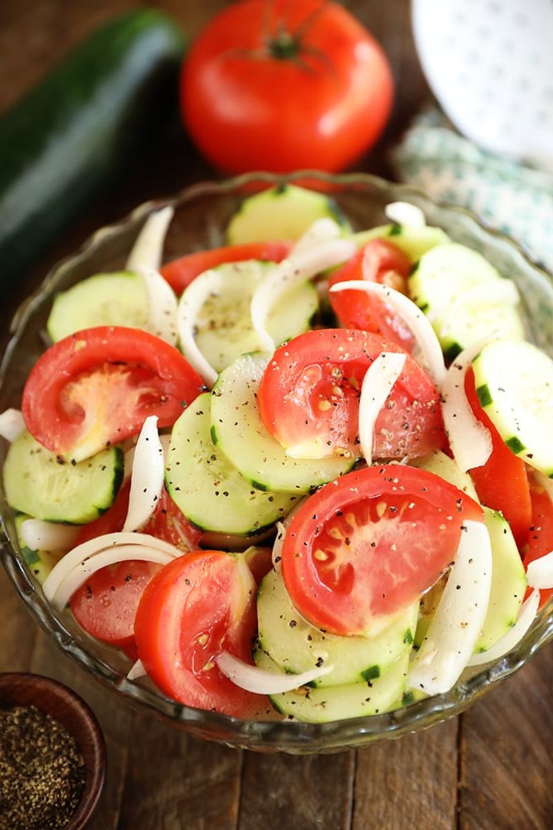 Cucumber, Tomato, and Onion Salad