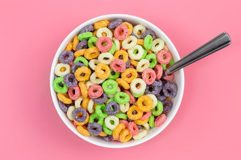 Pouring a Bowl of Sugary Cereal