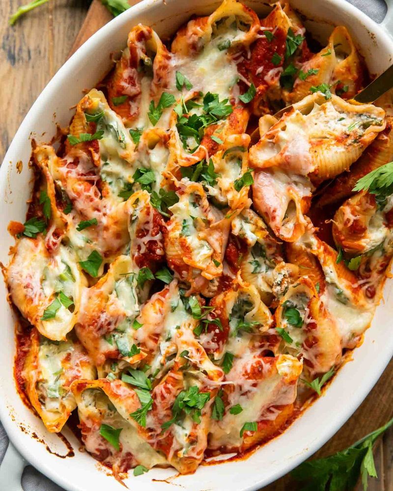 Spinach Artichoke Stuffed Shells