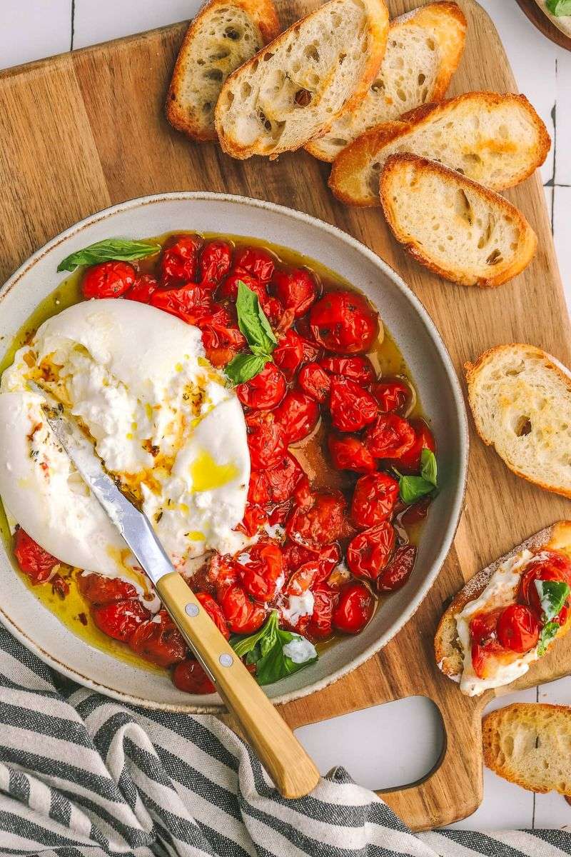 Lemony Burrata and Roasted Tomatoes