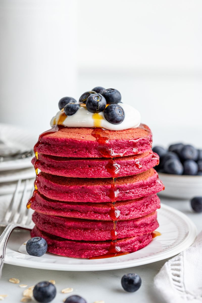 Pink Beetroot Pancakes