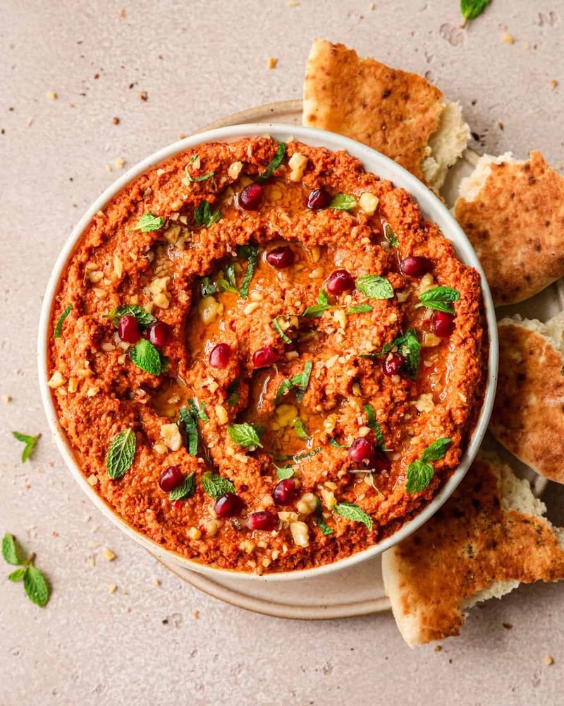 Blend in Roasted Red Peppers