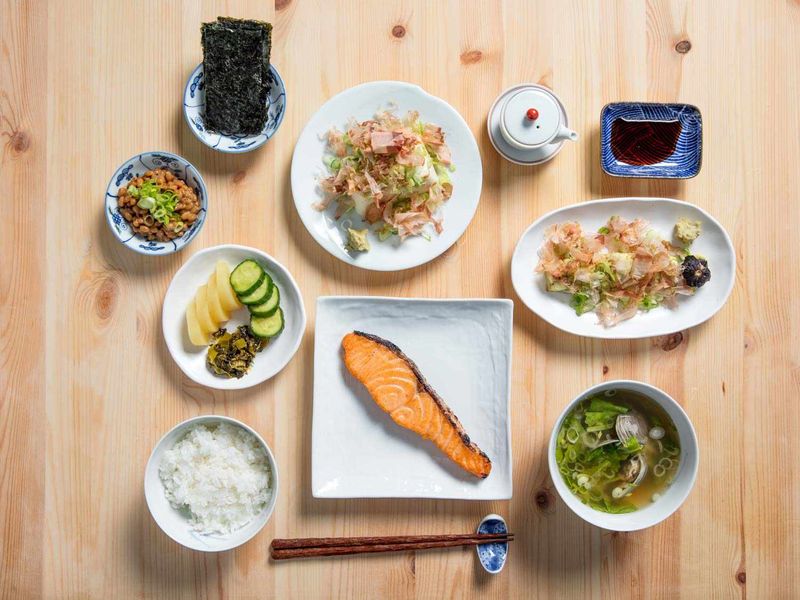 Japanese-Style Grilled Salmon Plate