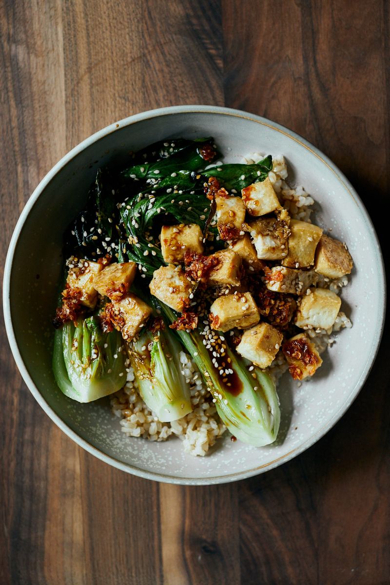 Tofu and Bok Choy Sesame Bowl
