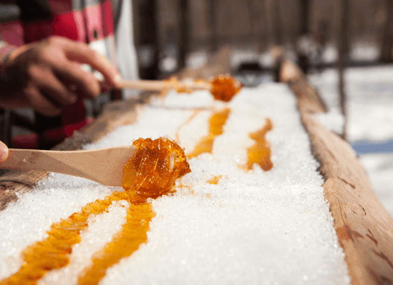 Canadian Maple Syrup Taffy