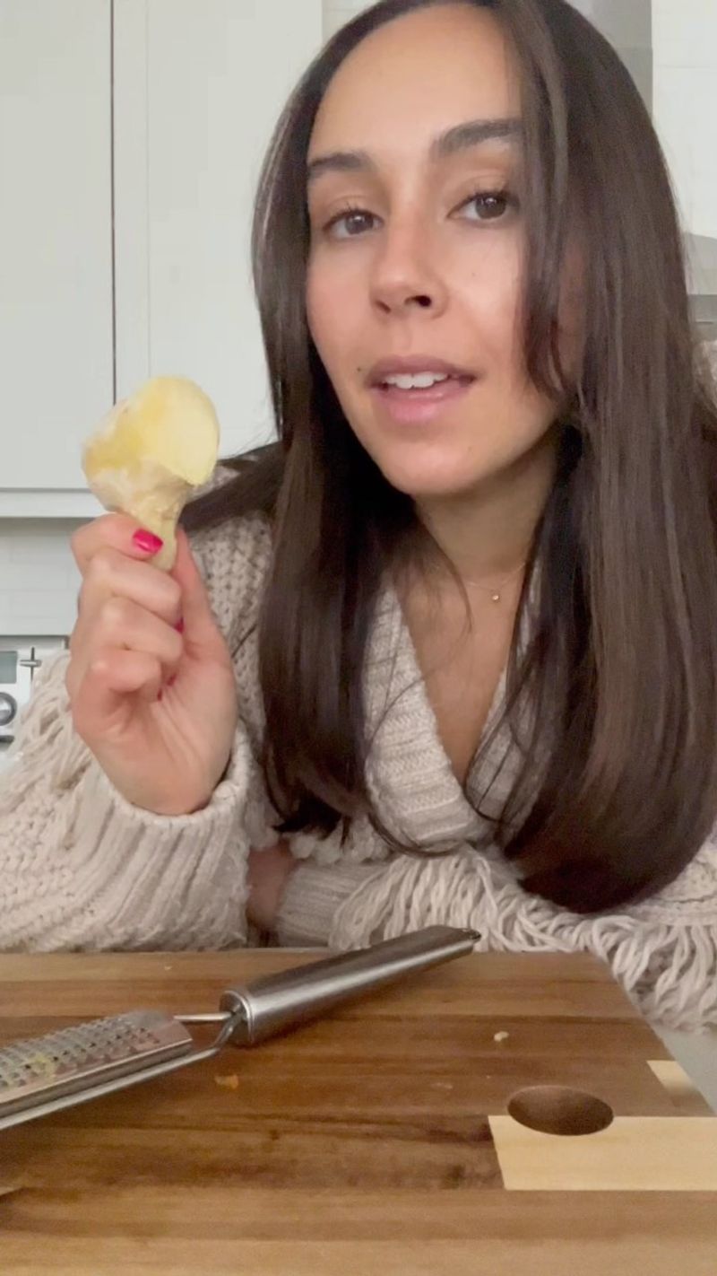 Grating Frozen Ginger