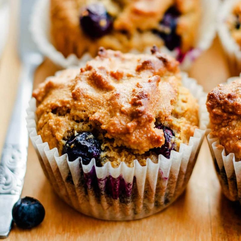 Almond Flour Blueberry Muffins