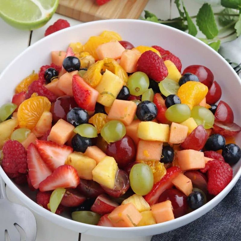 Fruit Salad With Honey Lime Dressing