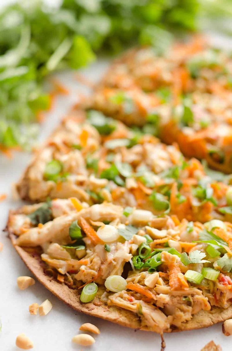 Thai Peanut Chicken Flatbread