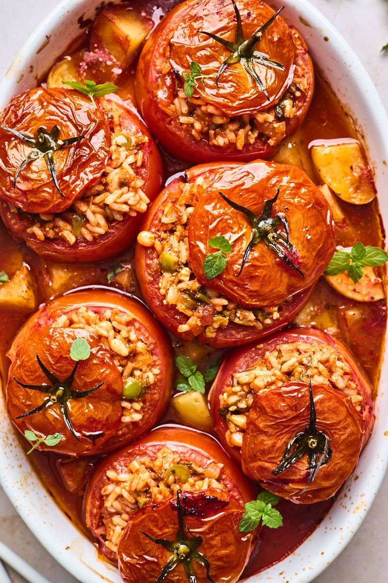 Greek Stuffed Tomatoes (Gemista)