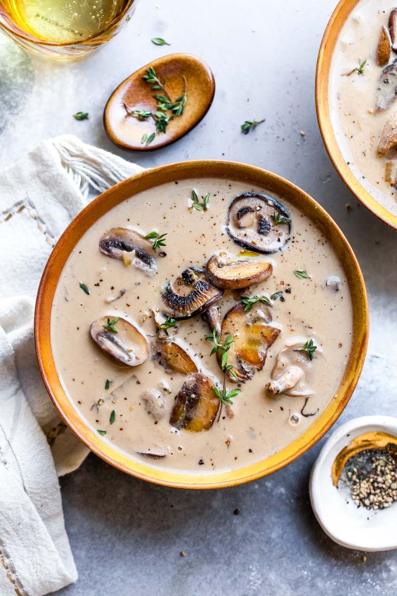 Creamy Cashew Mushroom Soup