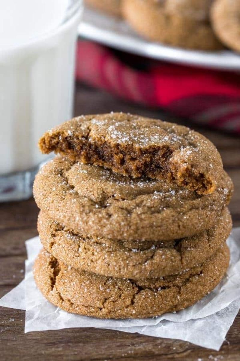 Molasses Cookies With Chewy Centers
