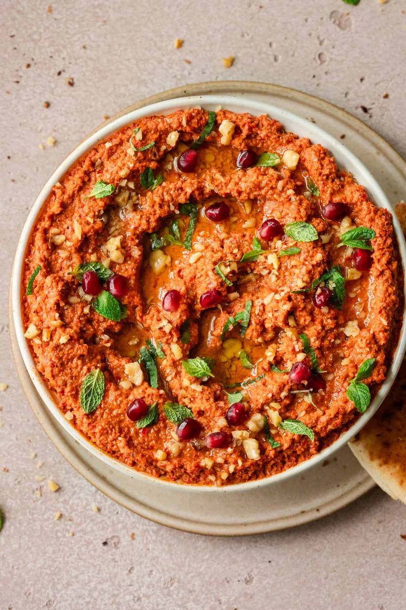 Blend in Roasted Red Peppers