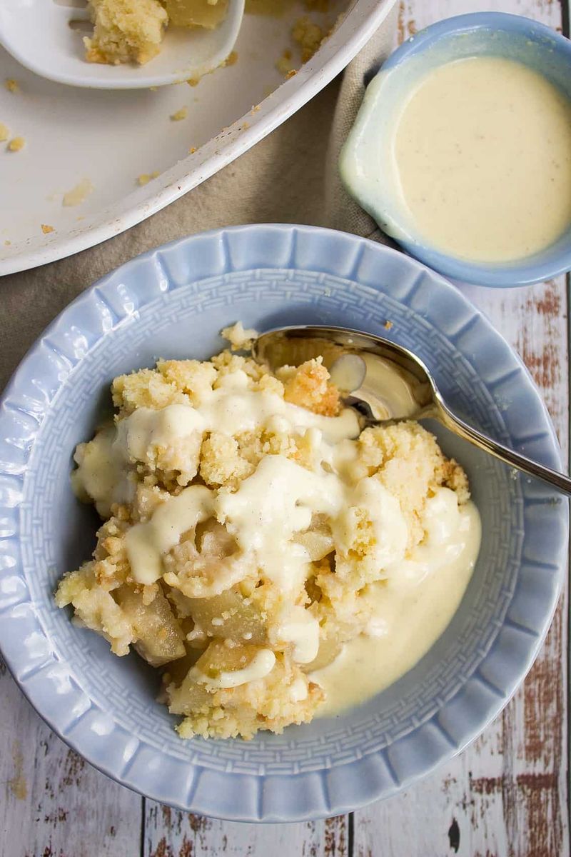 Apple Crumble and Custard