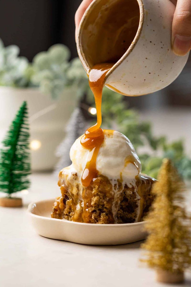 Sticky Toffee Pudding Served Warm