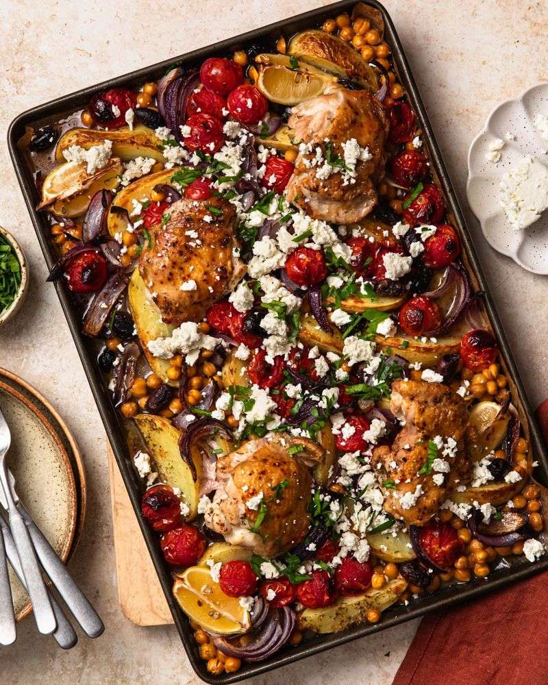 Greek Chicken with Chickpeas