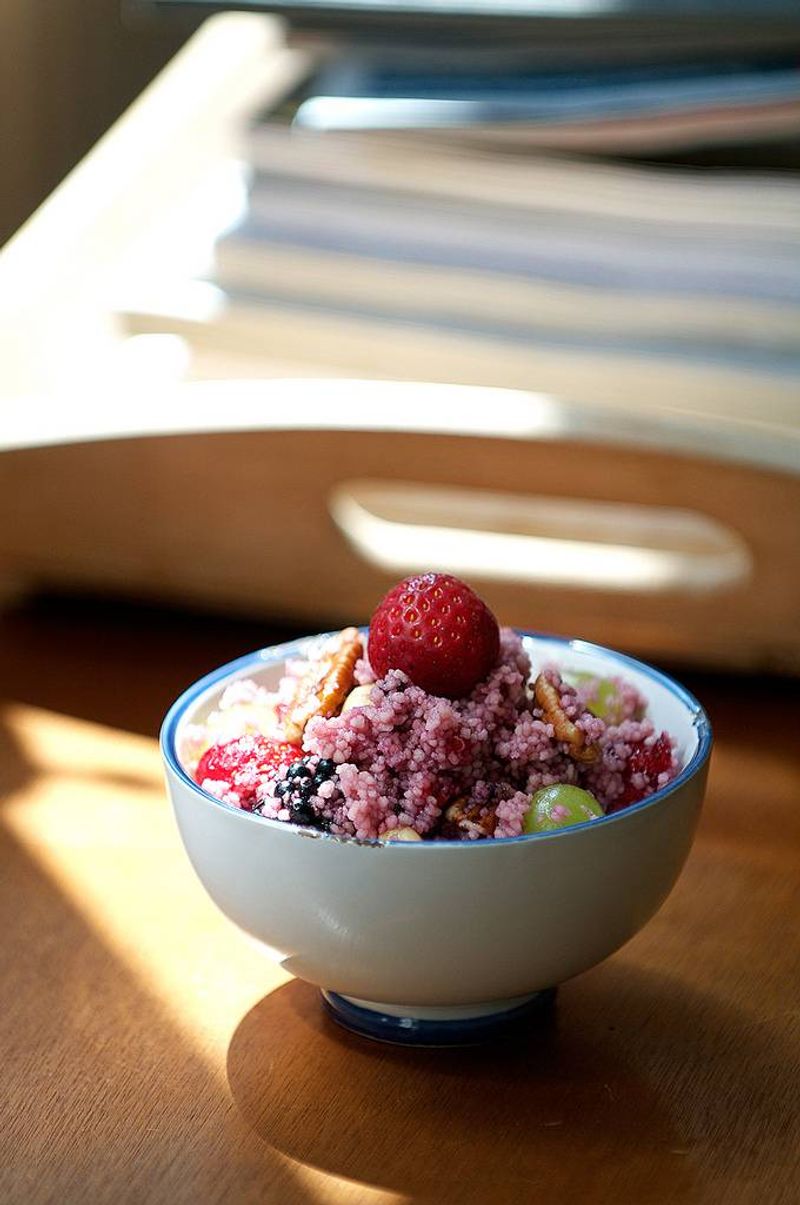Breakfast Couscous with Honey and Berries