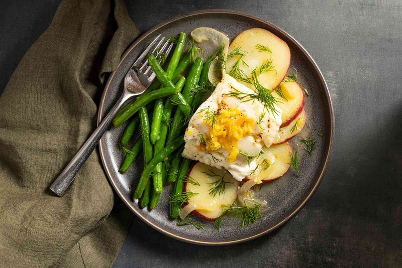 Lemon Garlic Cod with Green Beans