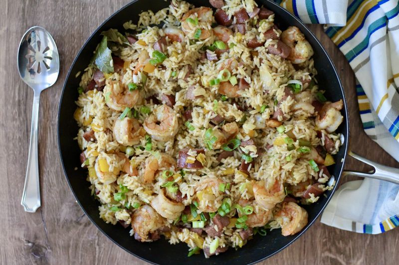 Cajun Shrimp and Sausage Skillet