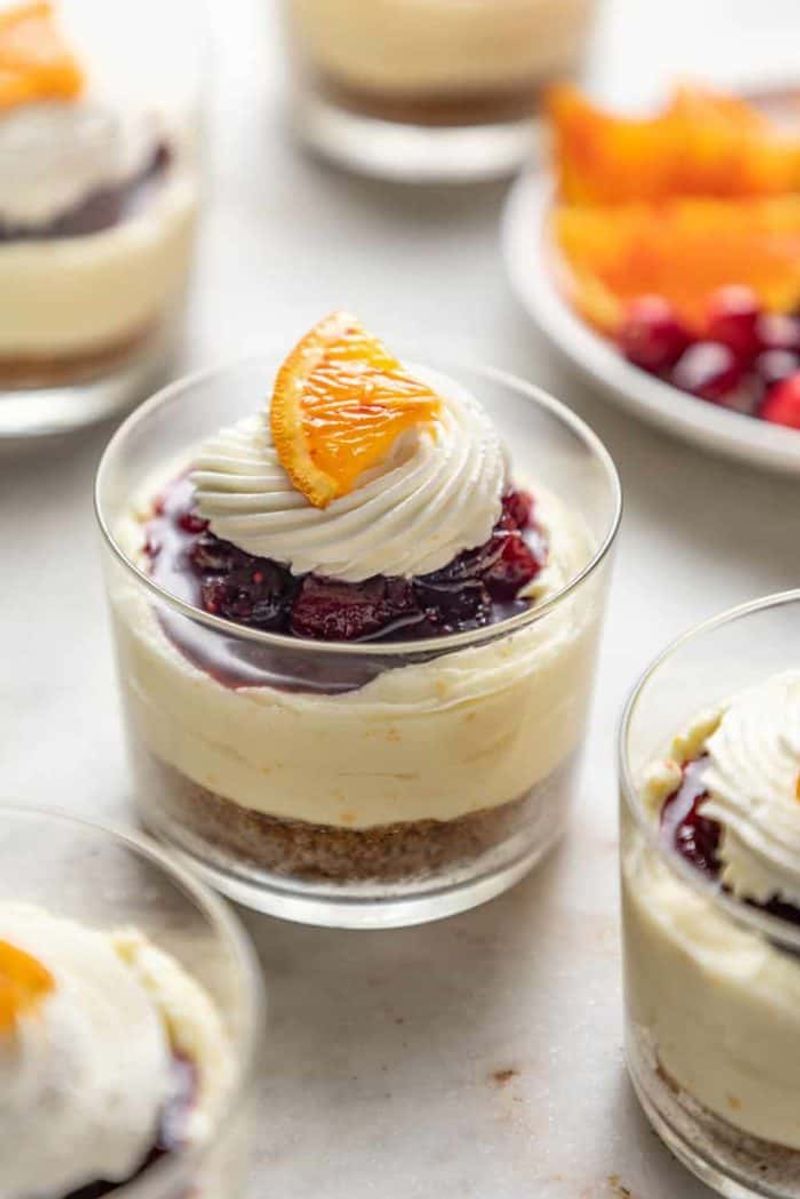 Cranberry Orange Cheesecake Cups