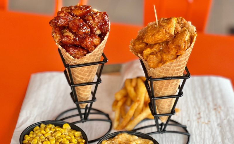 Fried Chicken And Waffle Cones
