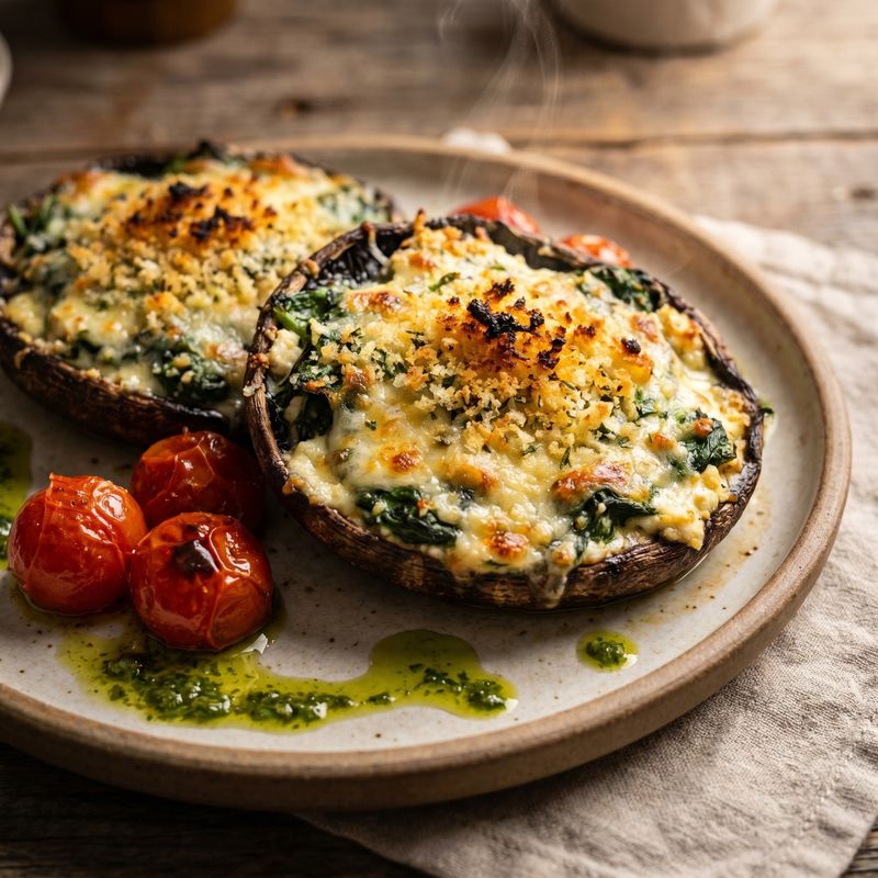 Spinach and Ricotta Stuffed Portobellos