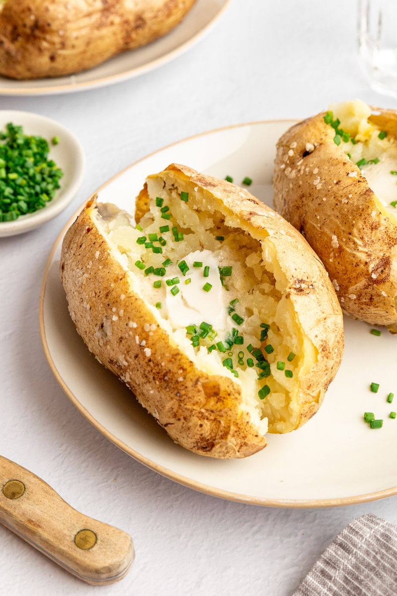 Baked Potatoes with Soft Toppings