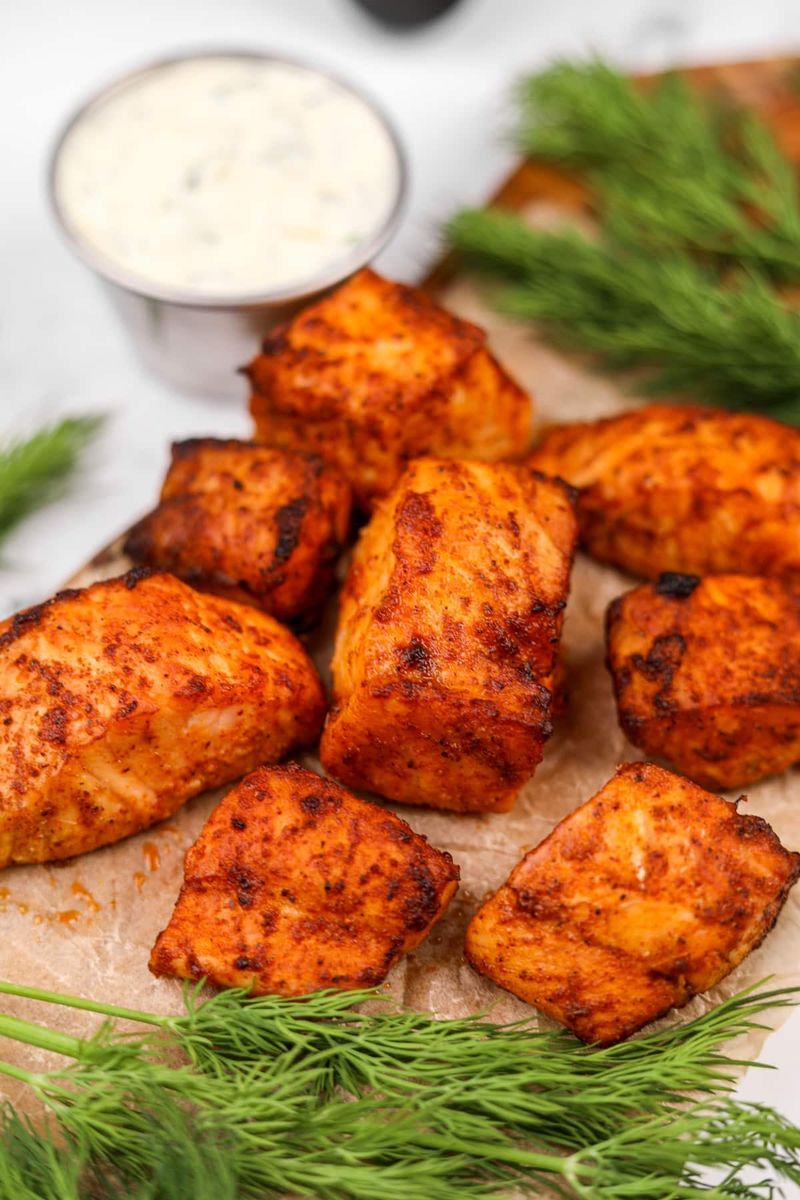 Air Fryer Salmon Bites