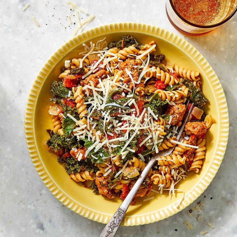 Chicken Sausage and Kale Pasta