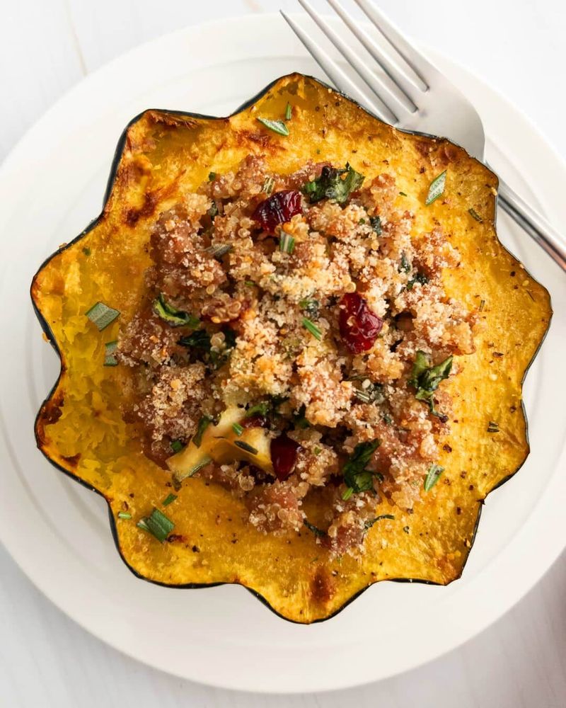 Turkey Quinoa Stuffed Acorn Squash