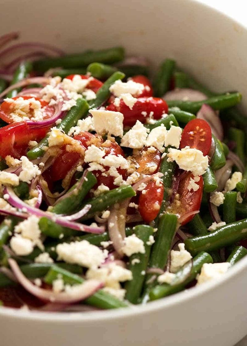 Green Bean Salad with Feta and Cherry Tomatoes