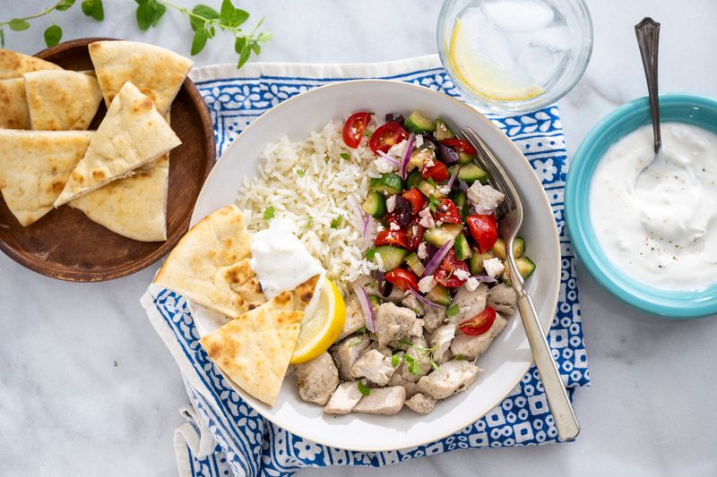 Greek Chicken Gyro Bowl