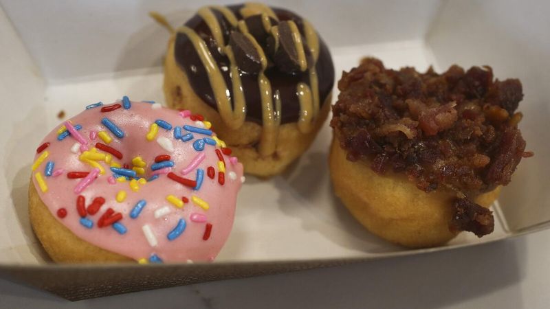 Cartoon Cheer at Mini Doughnut Factory