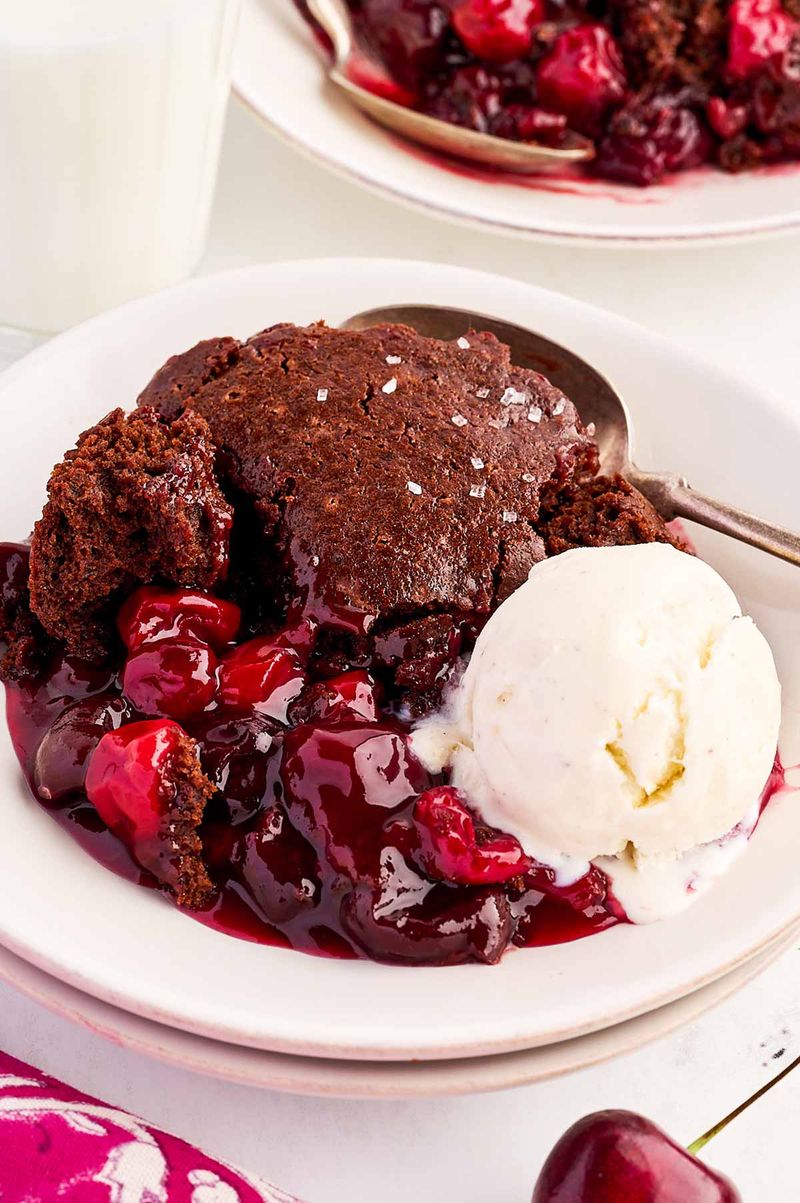 Chocolate Cherry Cobbler