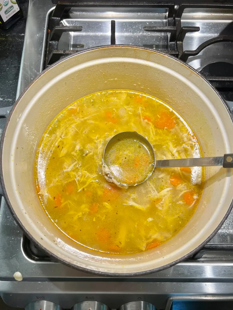 Chicken Soup Simmering