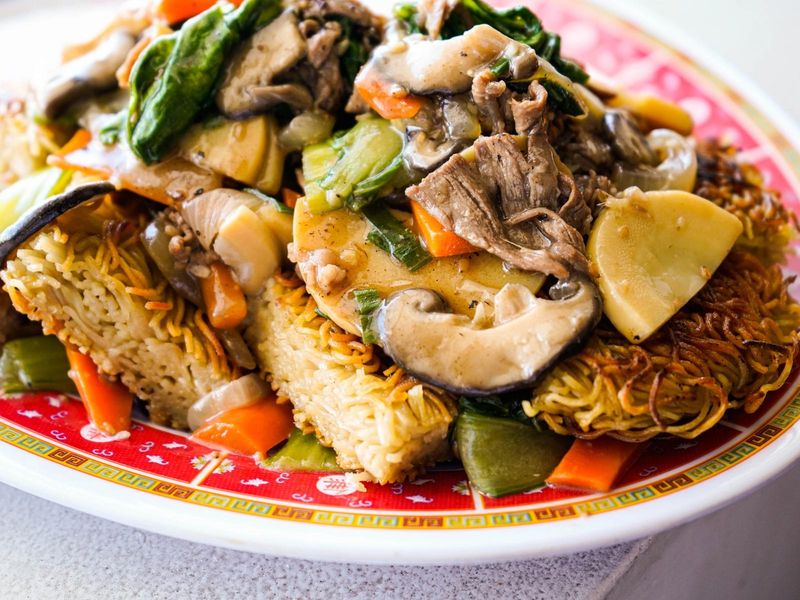 Crispy Pan-Fried Noodle Cake