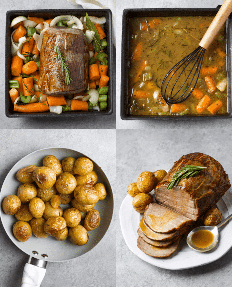 Roast Vegetables Under The Meat