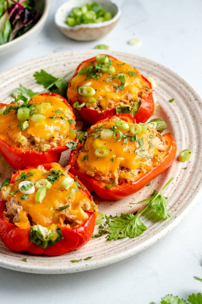 Cheesy Tuna Stuffed Peppers