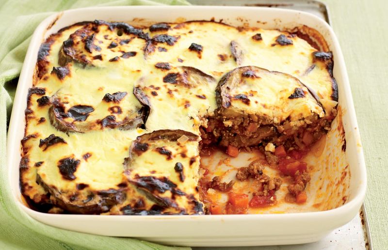 Moussaka with Lightened Bechamel