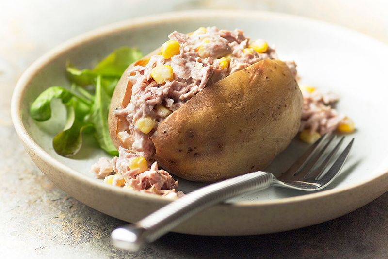 Tuna Stuffed Baked Potatoes