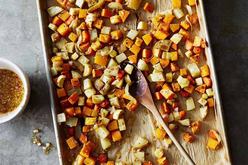 Roasted Root Vegetables with Apples