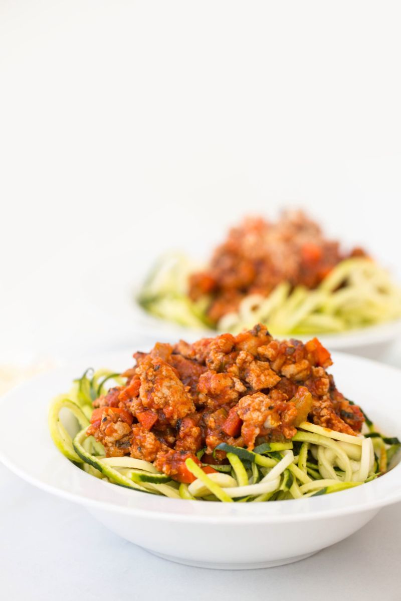 Zucchini Noodle Turkey Bolognese