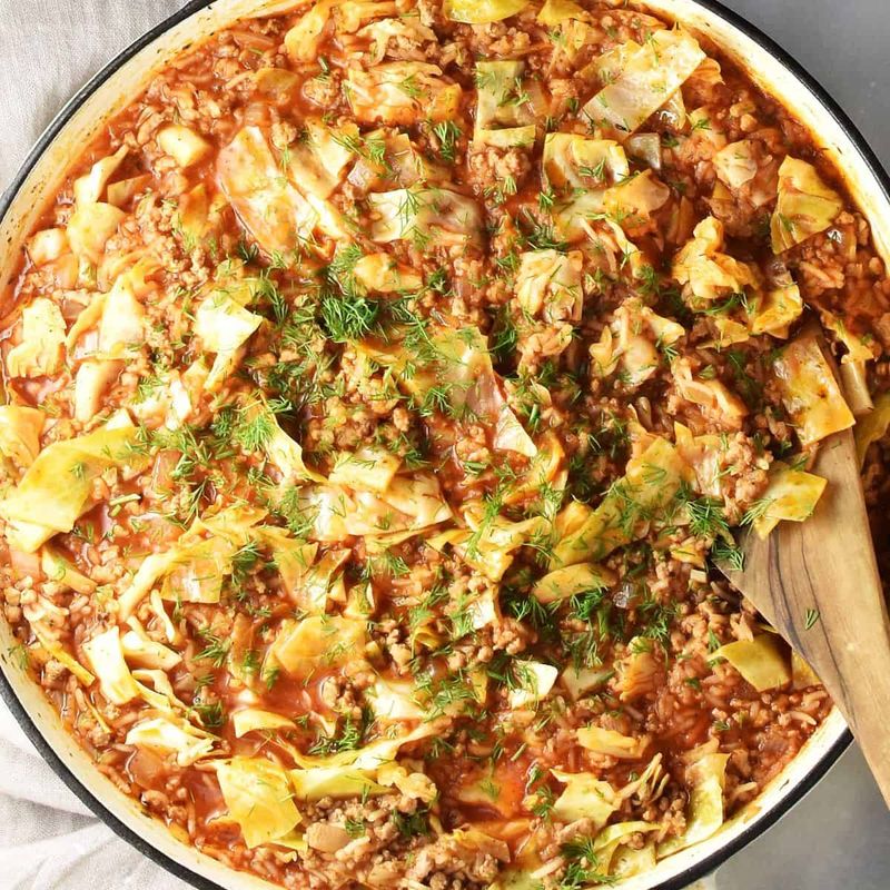 Turkey Cabbage Roll Skillet