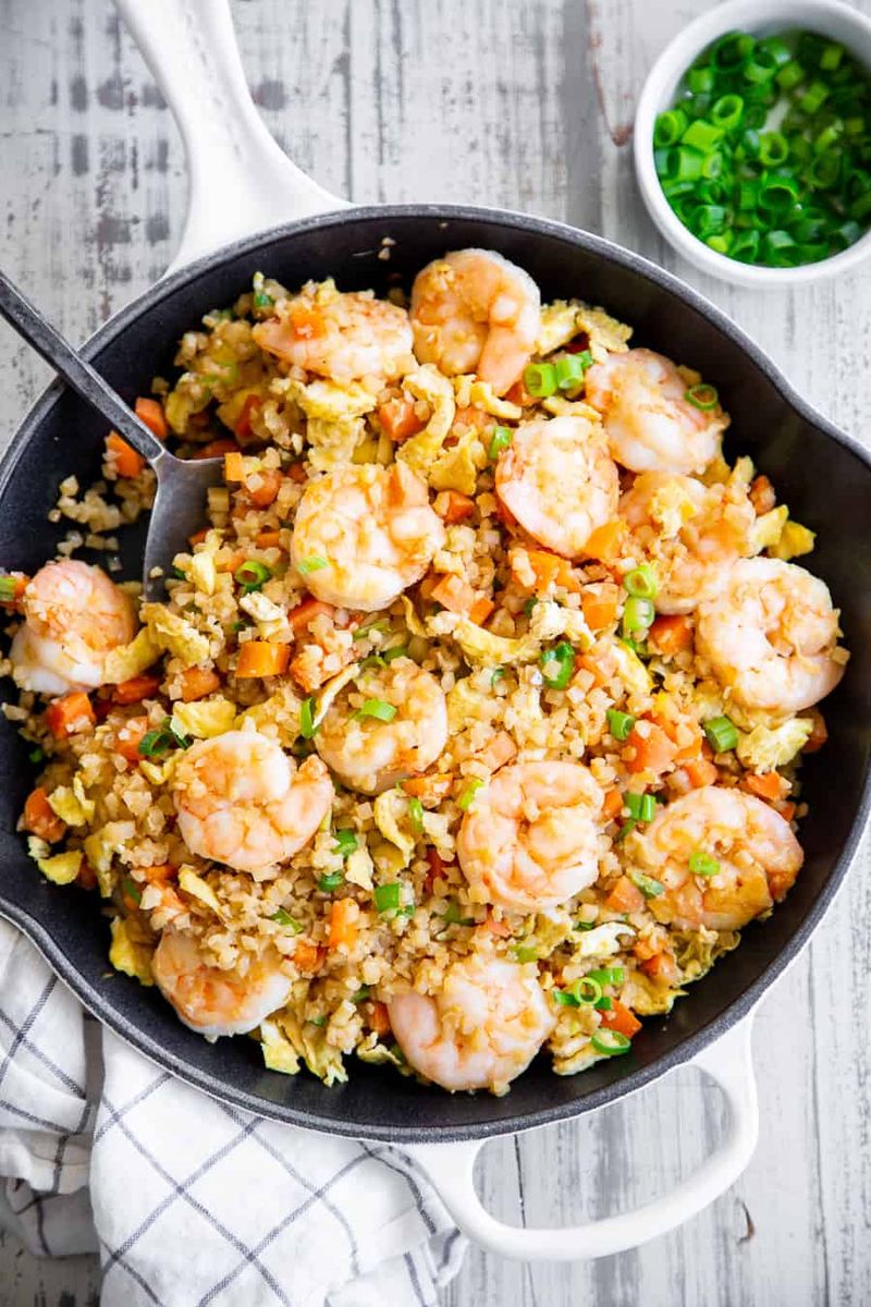 Shrimp and Veggie Fried Cauliflower Rice
