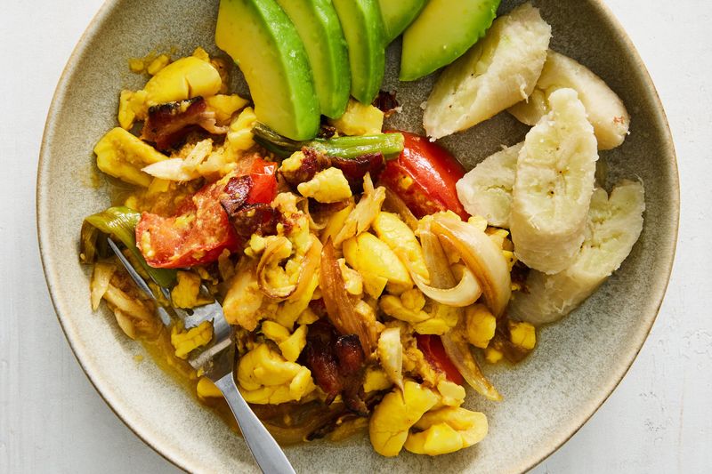 Ackee and Saltfish in Jamaica