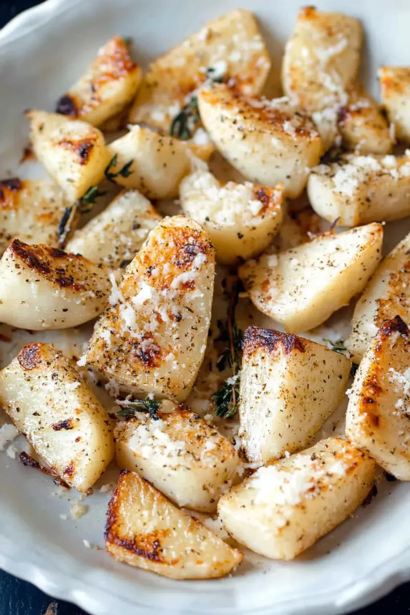 Garlic Parmesan Turnip Wedges
