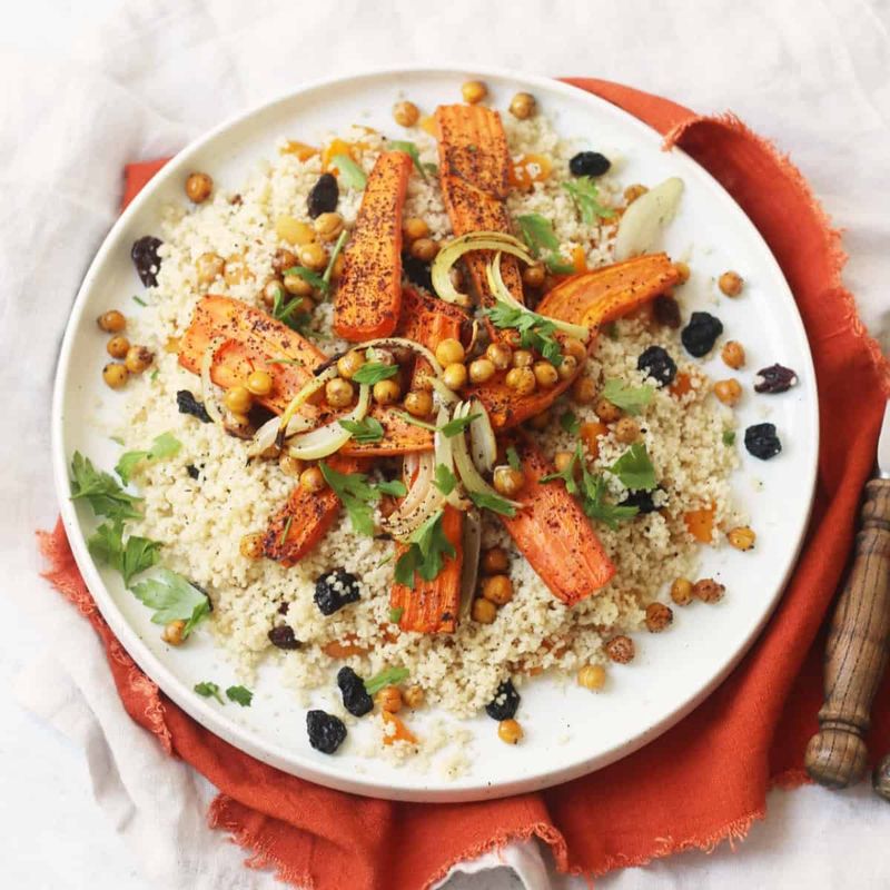 Roasted Carrot and Couscous Salad