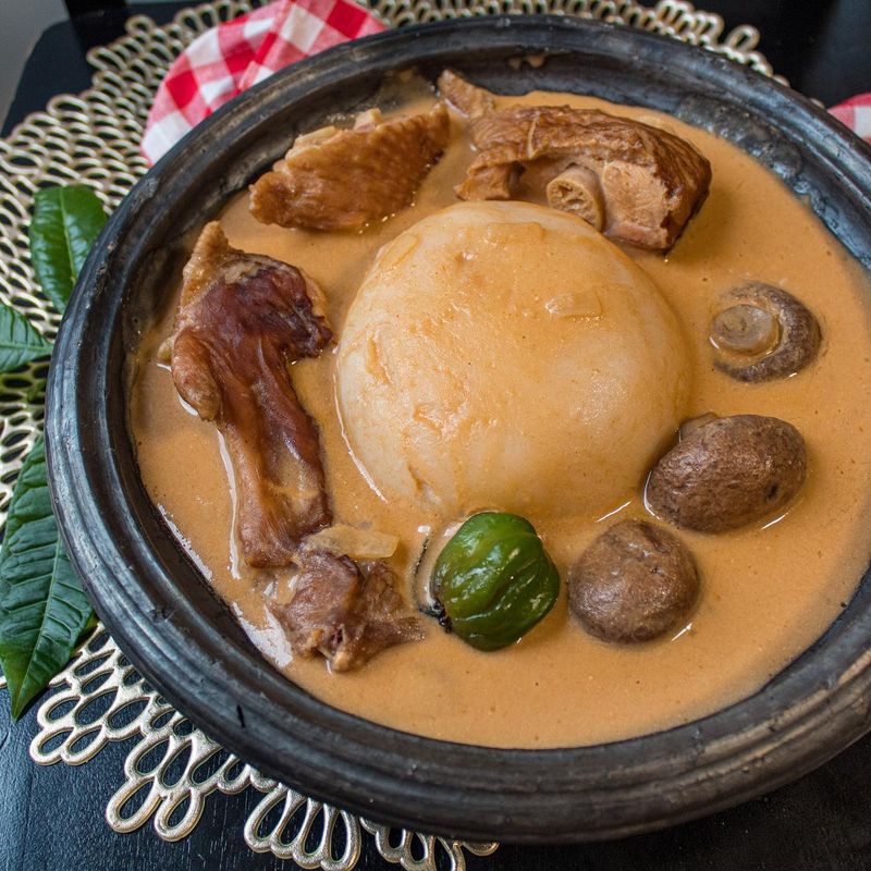 Fufu with Peanut Soup